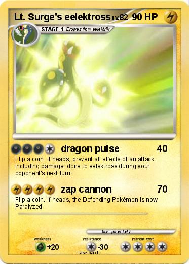 Pokemon Lt. Surge's eelektross