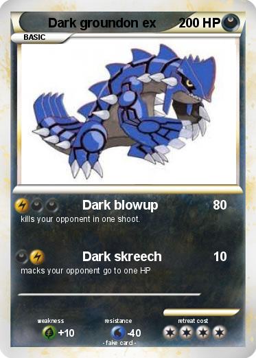 Pokemon Dark groundon ex