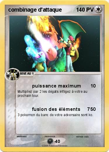 Pokemon combinage d'attaque