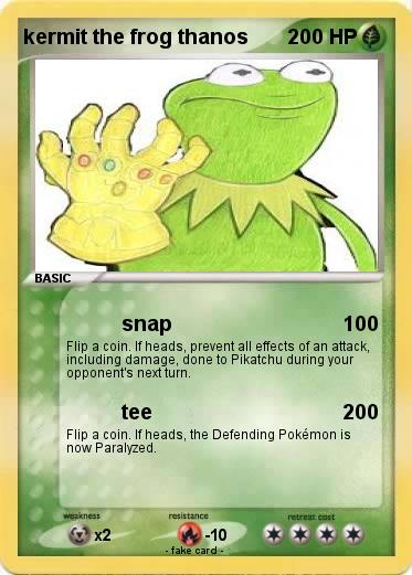 Pokemon kermit the frog thanos