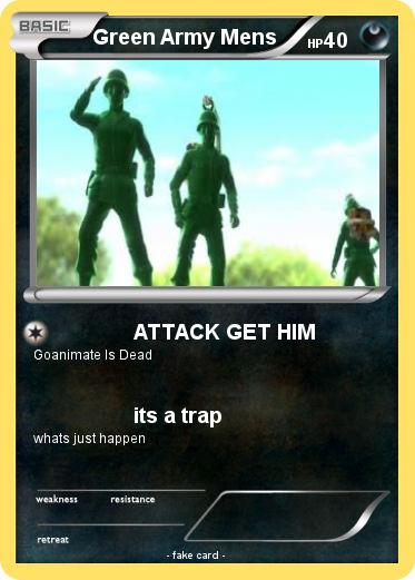 Pokemon Green Army Mens