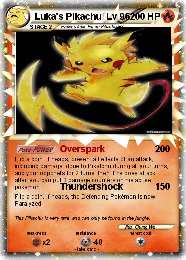 Pokemon Luka's Pikachu  Lv 96