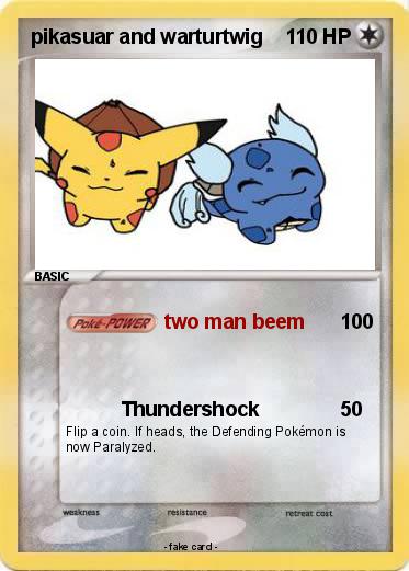 Pokemon pikasuar and warturtwig