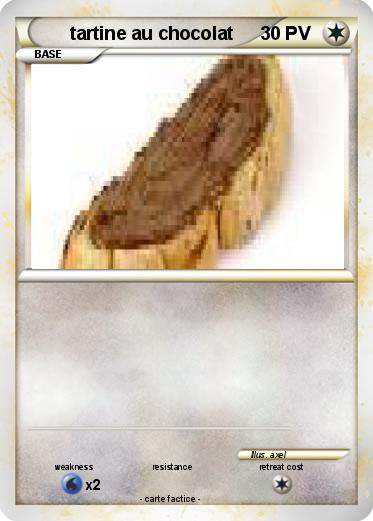 Pokemon tartine au chocolat