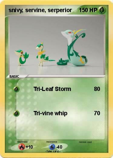 Pokemon snivy, servine, serperior