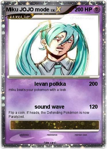 Pokemon Miku JOJO mode