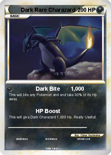Pokemon Dark Rare Charazard