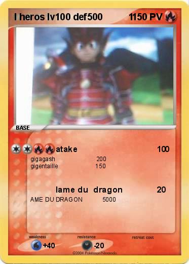 Pokemon l heros lv100 def500          1