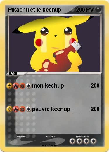 Pokemon Pikachu et le kechup