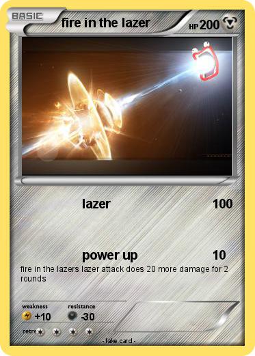 Pokemon fire in the lazer