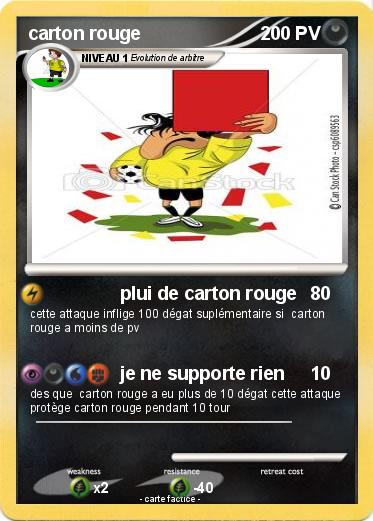 Pokemon carton rouge