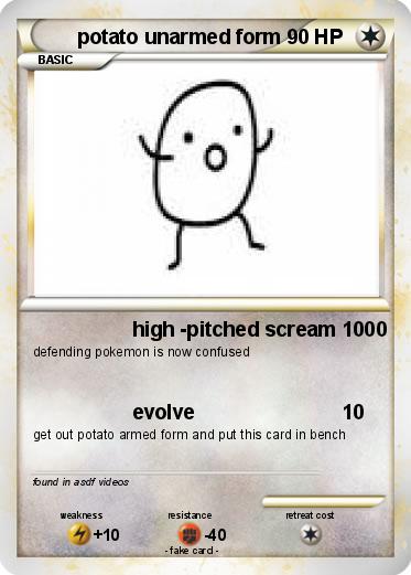 Pokemon potato unarmed form