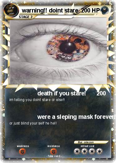 Pokemon warning!! doint stare