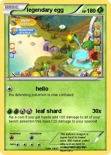 Pokemon legendary egg