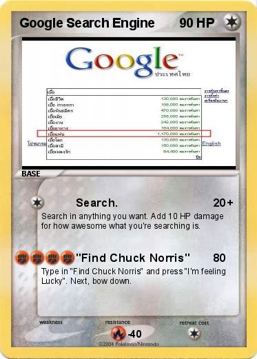 Pokemon Google Search Engine