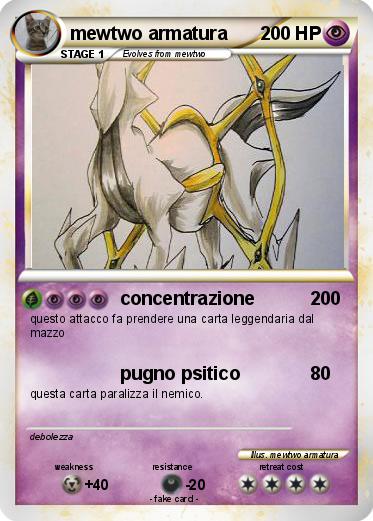 Pokemon mewtwo armatura