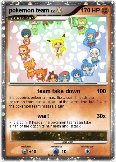Pokemon pokemon team