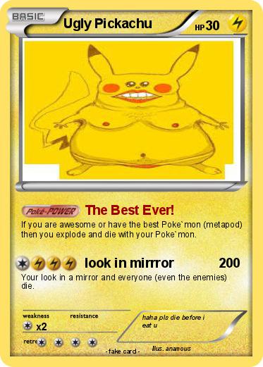 Pokemon Ugly Pickachu