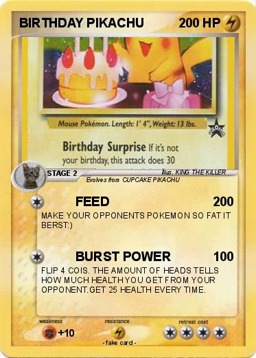 Pokemon BIRTHDAY PIKACHU