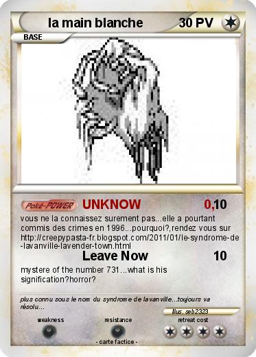 Pokemon la main blanche