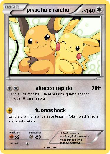Pokemon pikachu e raichu