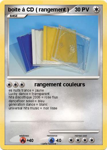 Pokemon boite à CD ( rangement )