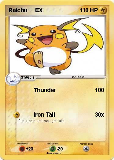 Pokemon Raichu     EX