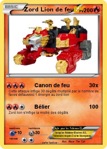 Pokemon Zord Lion de feu