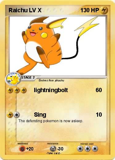 Pokemon Raichu LV X