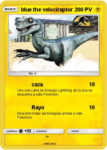 Pokemon blue the velociraptor