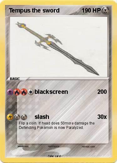 Pokemon Tempus the sword