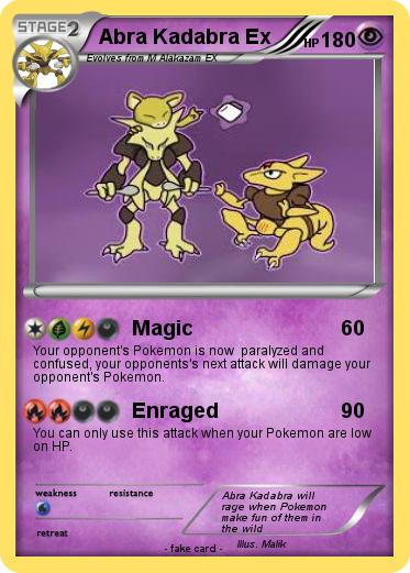 Pokemon Abra Kadabra Ex