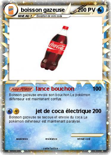 Pokemon boisson gazeuse