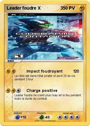 Pokemon Leader foudre X                3