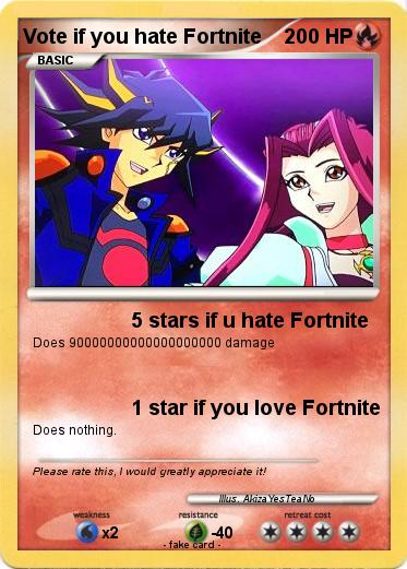 Pokemon Vote if you hate Fortnite
