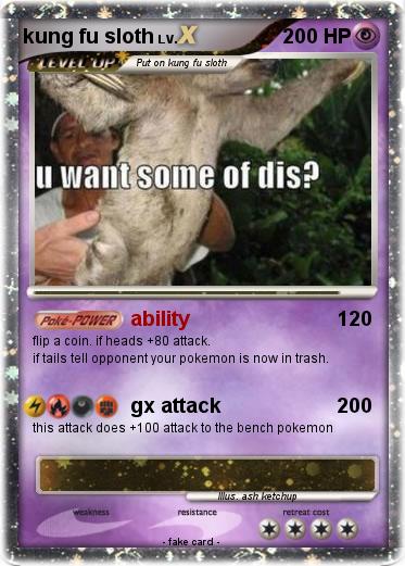 Pokemon kung fu sloth