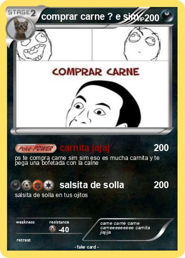 Pokemon comprar carne ? e sim