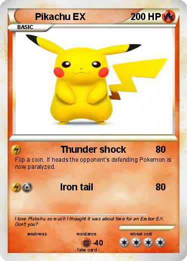 Pokemon Pikachu EX