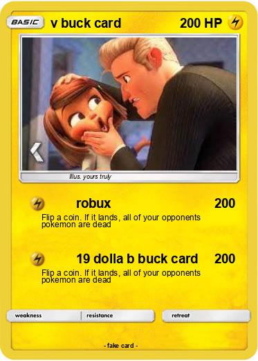 Pokemon v buck card