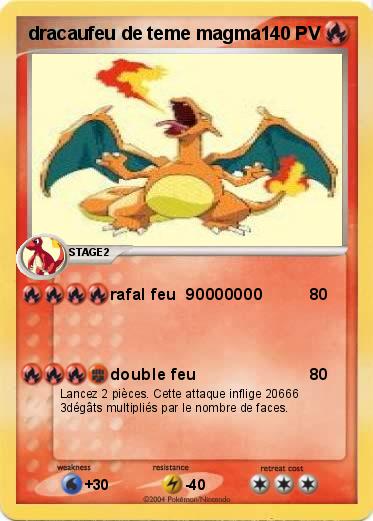 Pokemon dracaufeu de teme magma