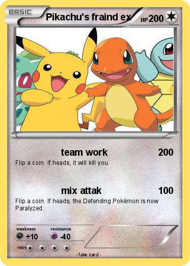 Pokemon Pikachu's fraind ex