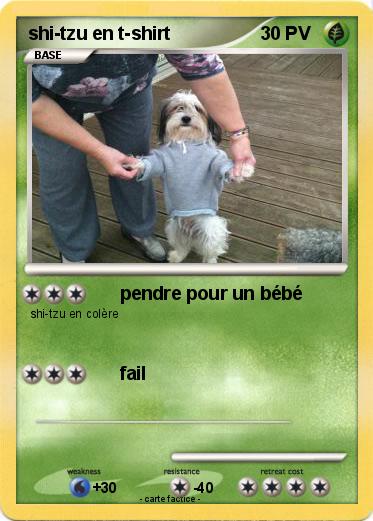 Pokemon shi-tzu en t-shirt