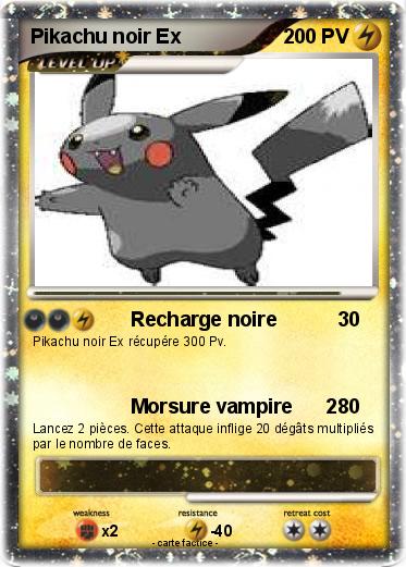 Pokemon Pikachu noir Ex                                                                                                2