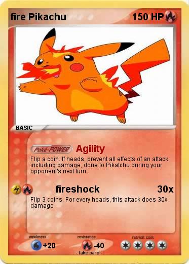 Pokemon fire Pikachu