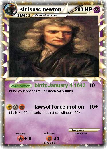 Pokemon sir isaac newton