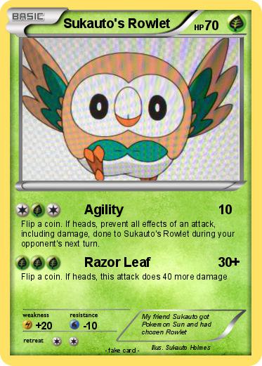 Pokemon Sukauto's Rowlet