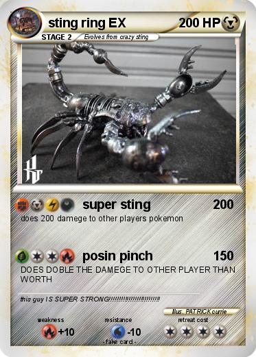 Pokemon sting ring EX
