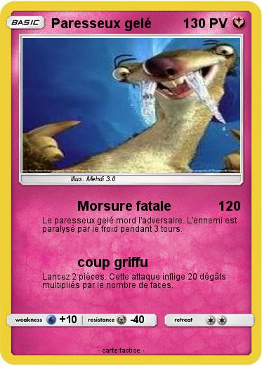Pokemon Paresseux gelé