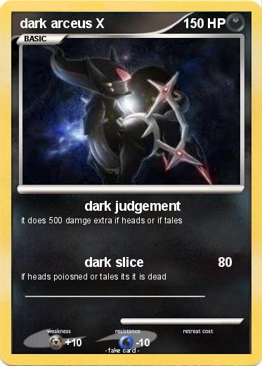 Pokemon dark arceus X