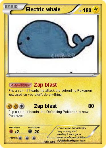 Pokemon Electric whale
